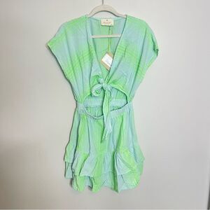 AUGUST ZAKAR FRONT TIE RESORT MINI DRESS NWT Size S/M